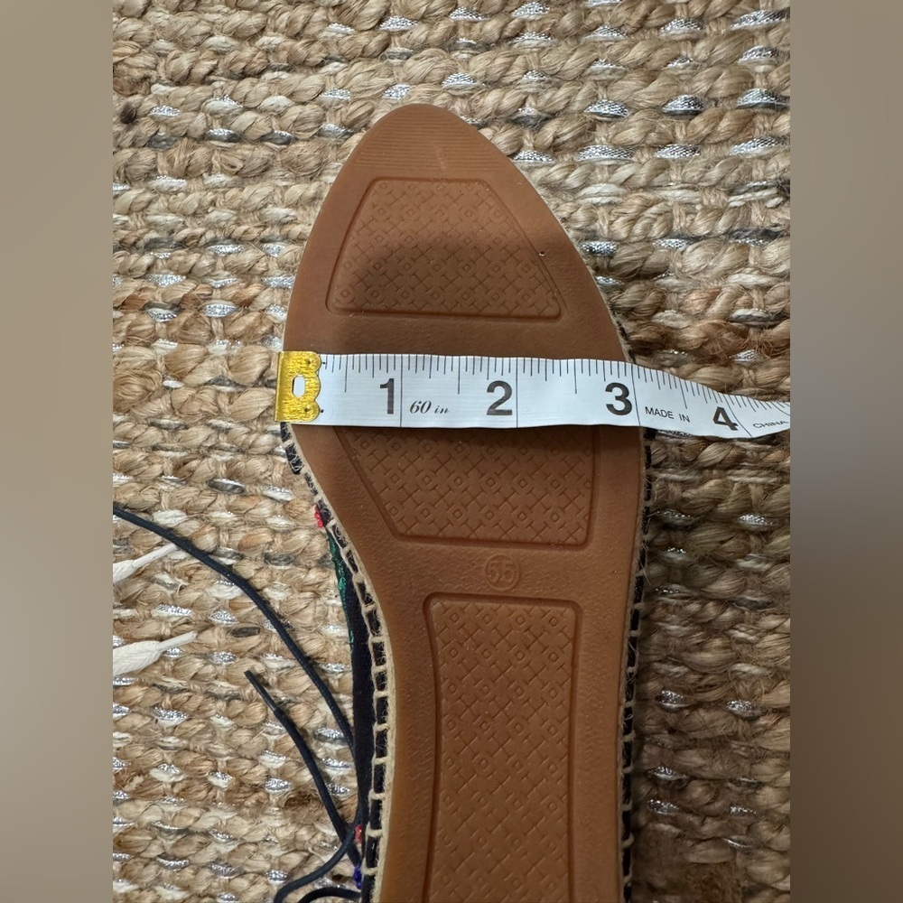 Tory Burch black embroidered espadrilles 5.5 - Picture 7 of 7